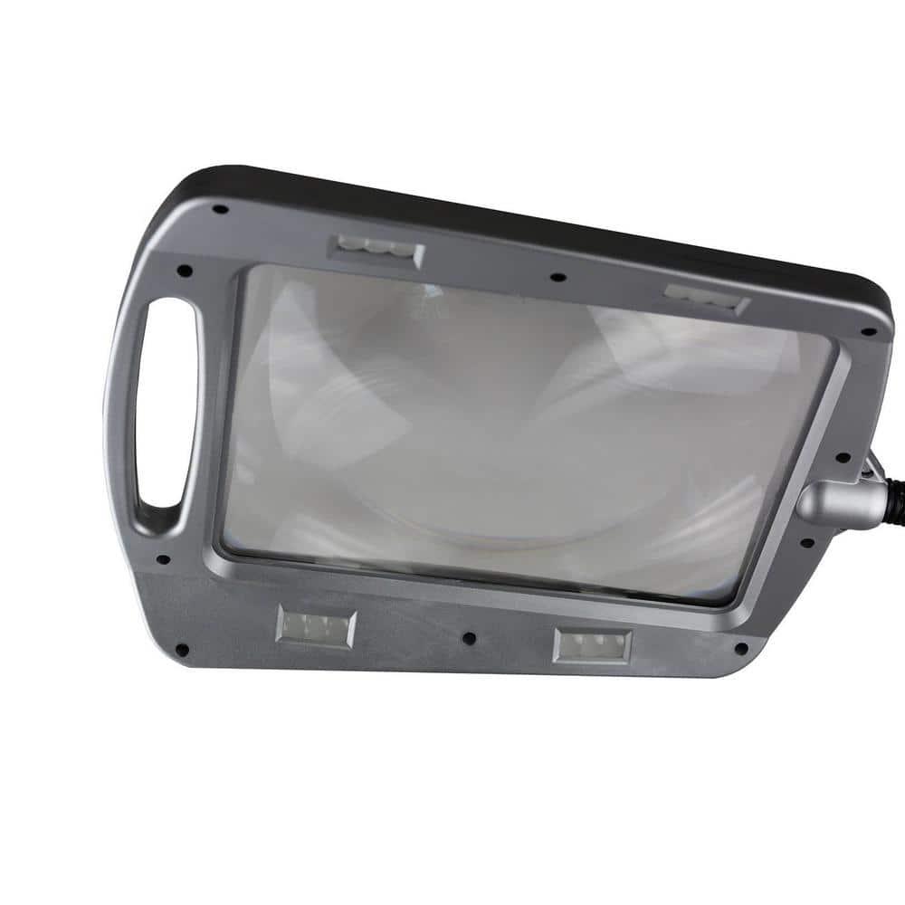 daylight24 Full Page Magnifier Floor Lamp, Silver