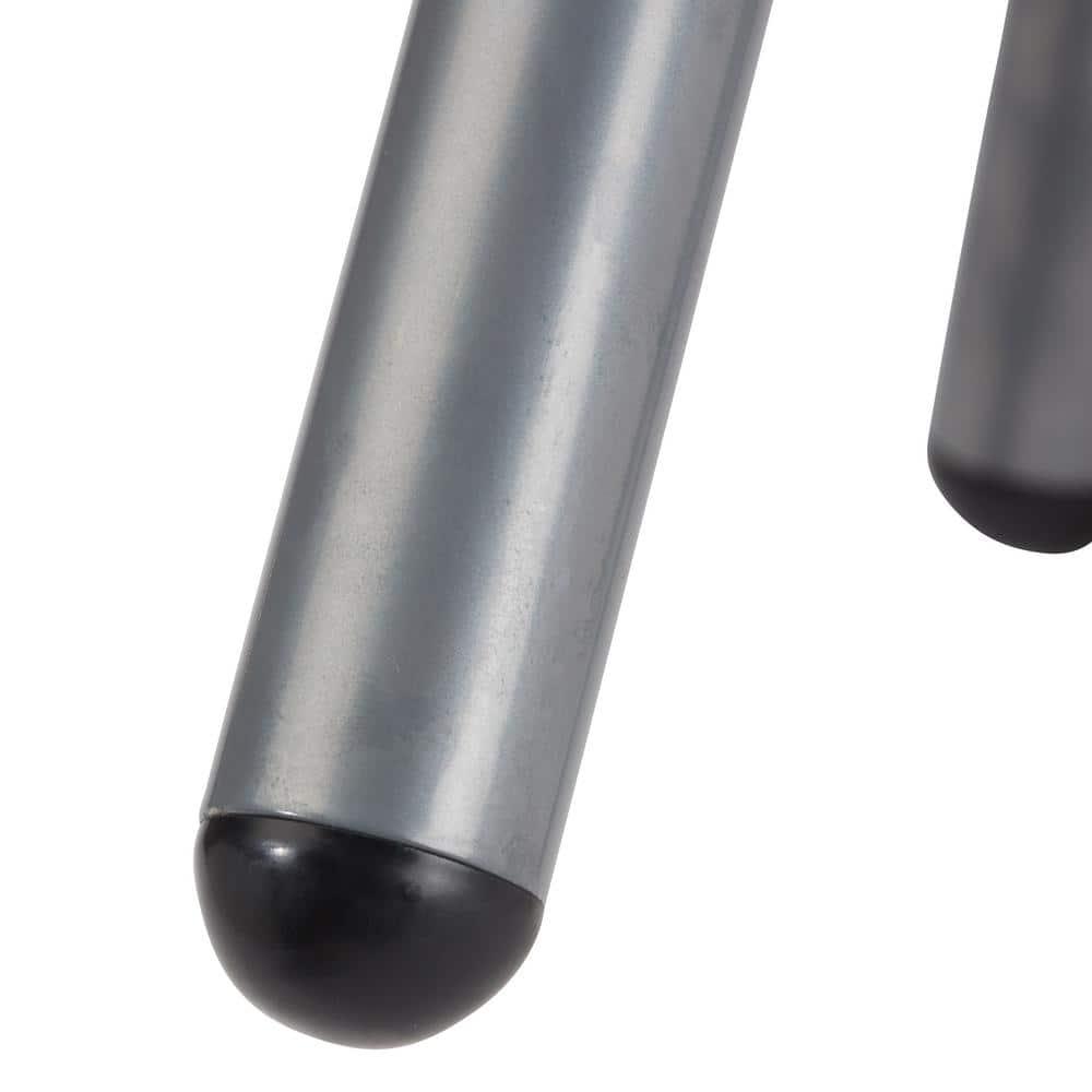 18"-24" Height Adjustable Swivel Accent Stool Wood Seat/Gray Frame - Hampden Furnishings