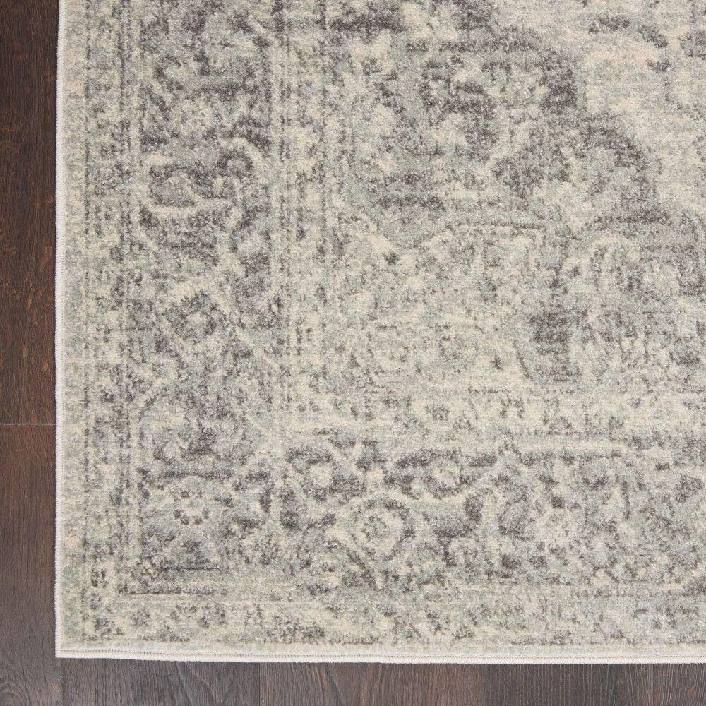 Nourison Tranquil Vintage Persian Center Medallion Area Rug Ivory Grey 2' x 4'