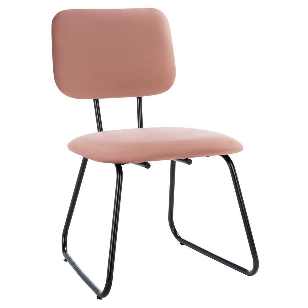 Chavelle Side Chair - ACH6205 - Set of 2 - Dusty Rose/Black - Safavieh