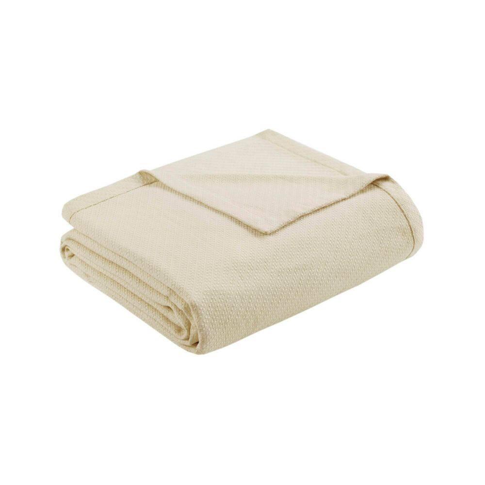 Bed Blanket Liquid Cotton King Ivory