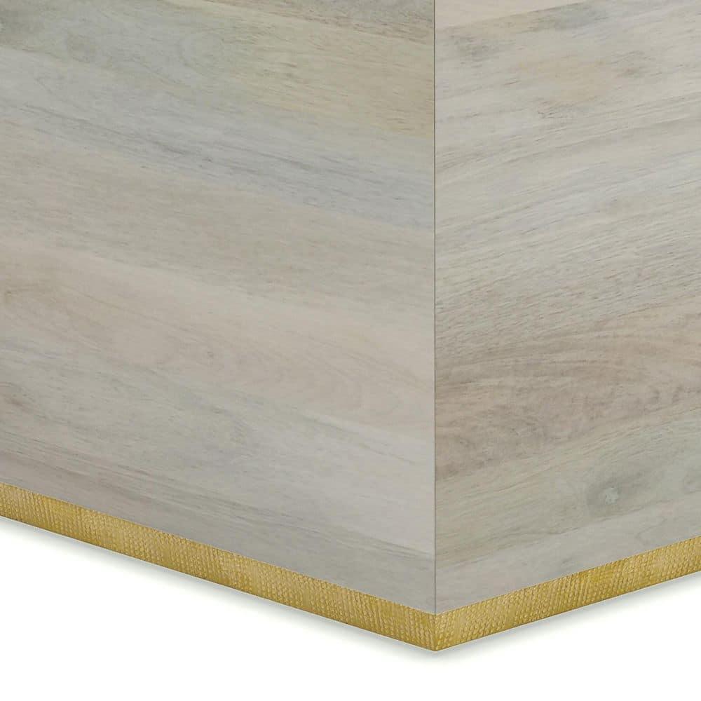 Simpli Home Abba SOLID MANGO WOOD 28 inch Wide Square Modern Coffee Table in White Wash , Fully Assembled