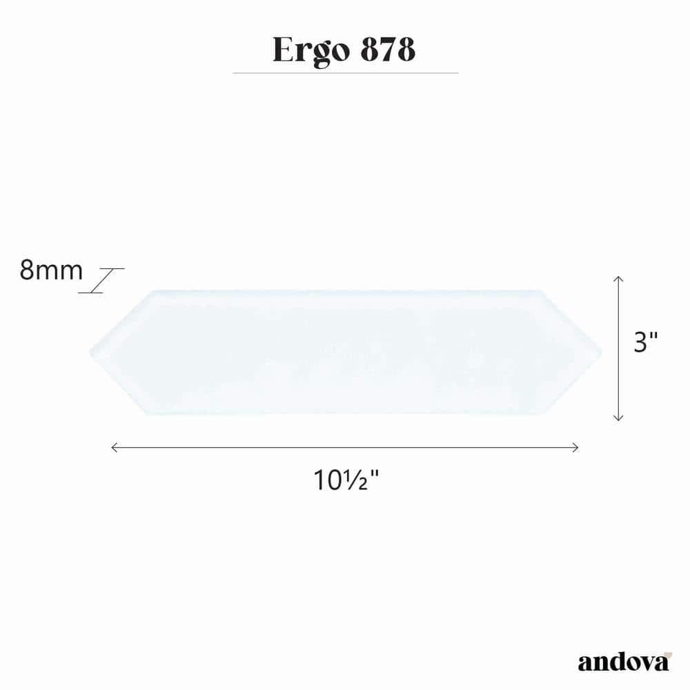 Ergo 3" x 11" Picket Glass Kitchen Backsplash, Bathroom, Shower, Pool, Wall and Floor Tile