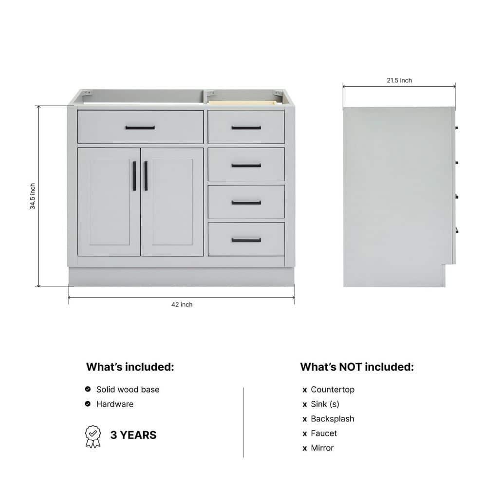 42'' W Single Bathroom Vanity Base