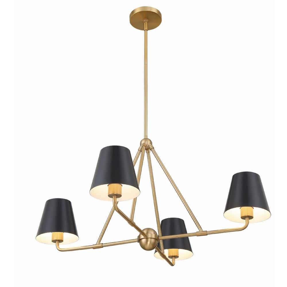 Crystorama Lighting - Xavier - 4 Light Chandelier In Traditional Style-17 Inches