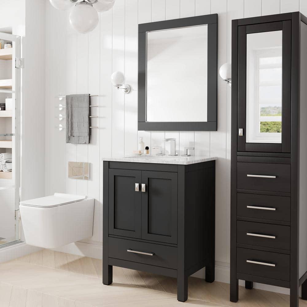 Eviva Aberdeen 24" Espresso Framed Bathroom Wall Mirror