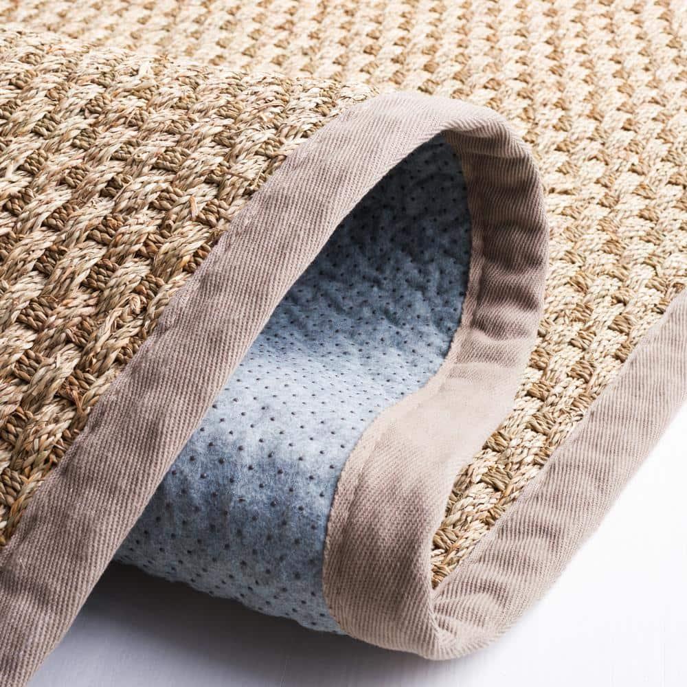 Natural Fiber NF114 Power Loomed Indoor Area Rug - Natural/Grey - 7'x7' - Safavieh