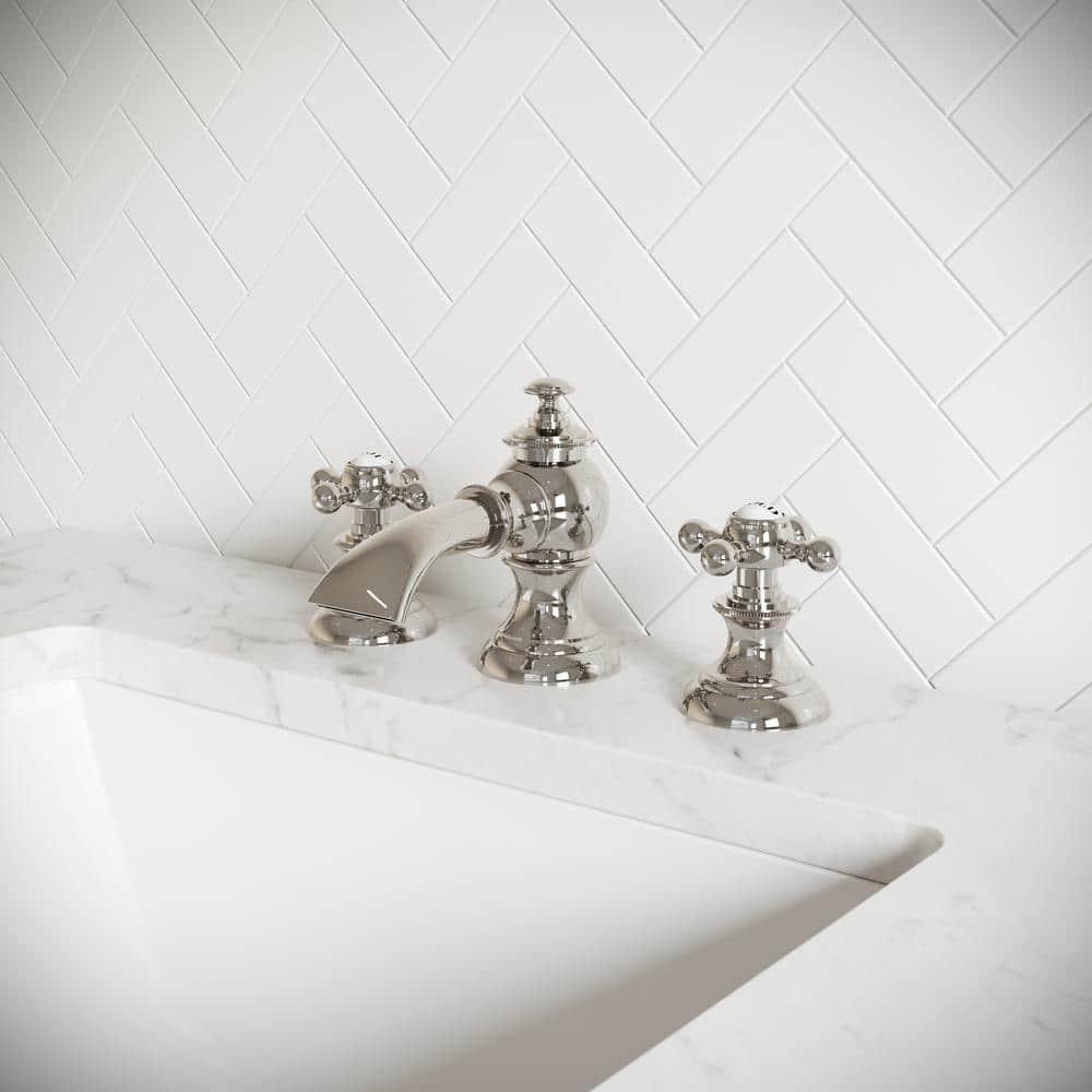 Modern Classic Widespread Bathroom Faucet with Drain Assembly