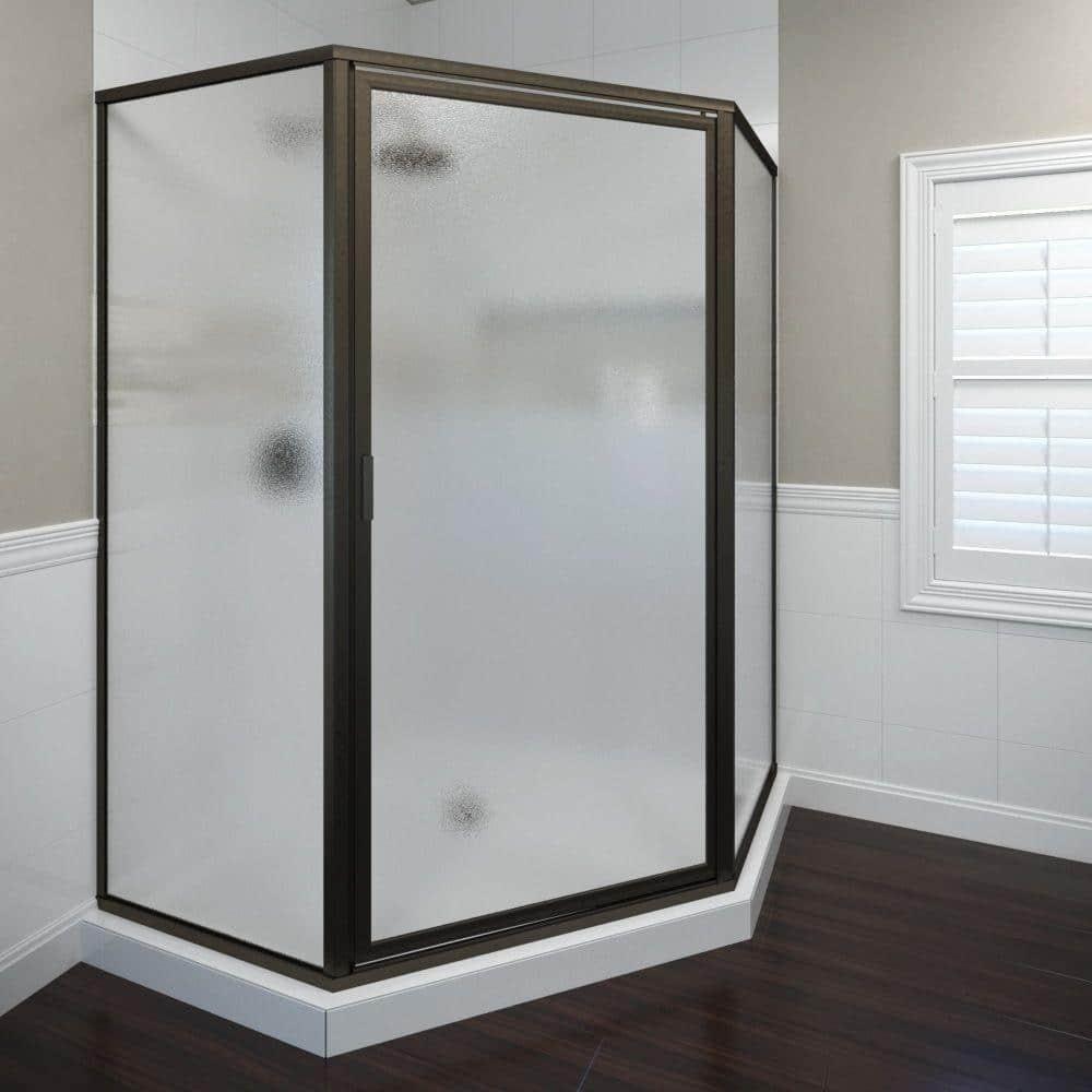 Deluxe 57.625'' W 68.625'' H Framed Neo-angle Reversible Shower Enclosure