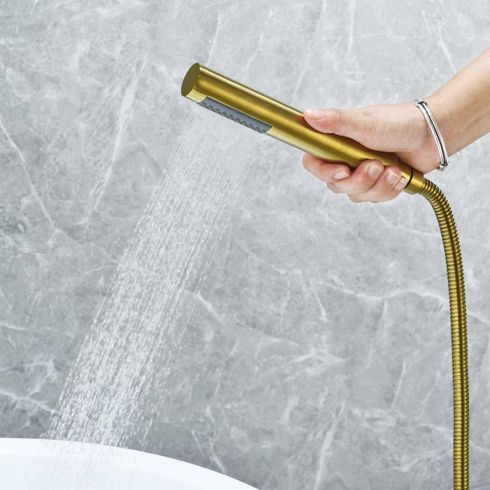Gnosall 2 Handle Floor Roman Tub Faucet with Diverter