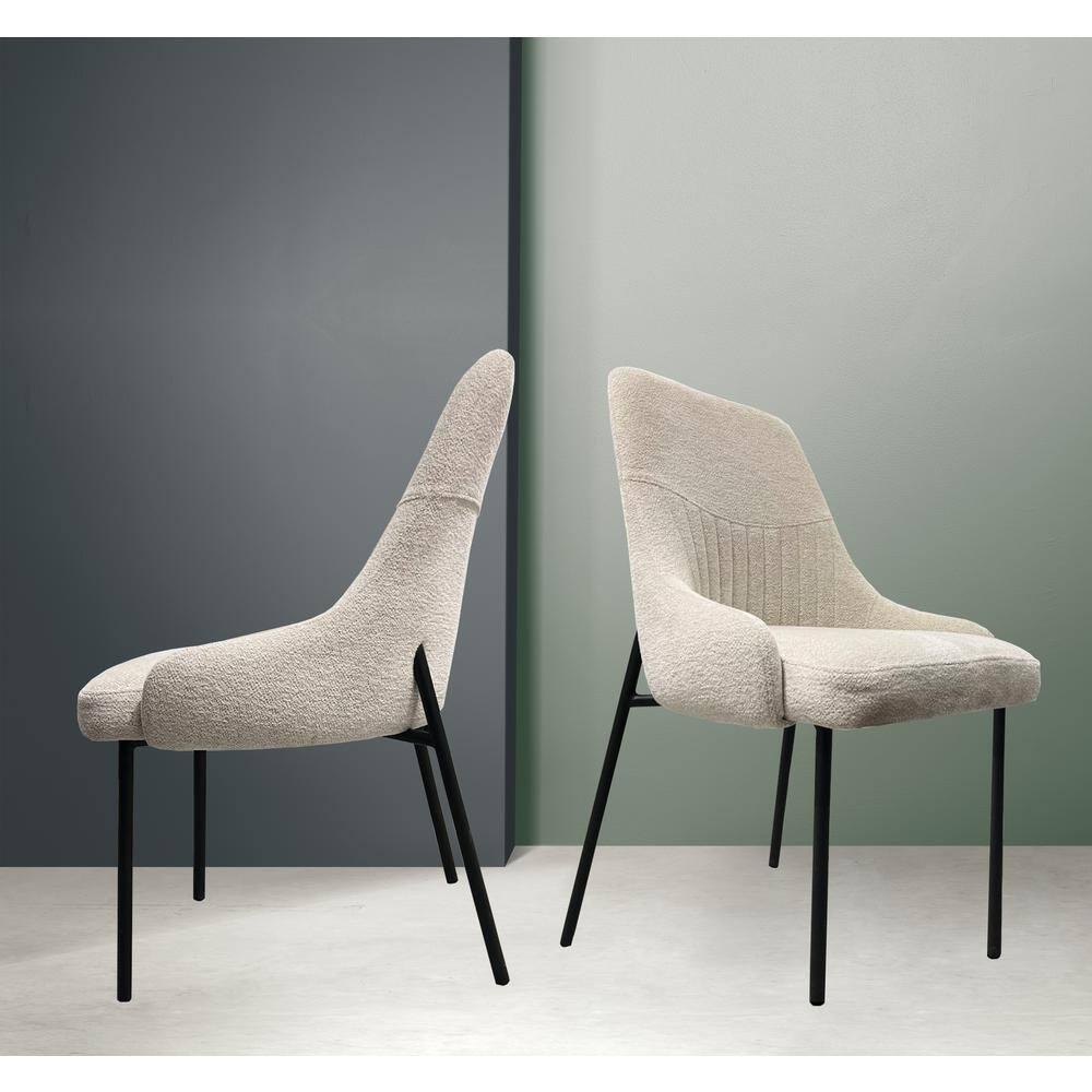 New Spec Inc 18'' H Fabric Upholstered Metal Side Chair (Set of 2)