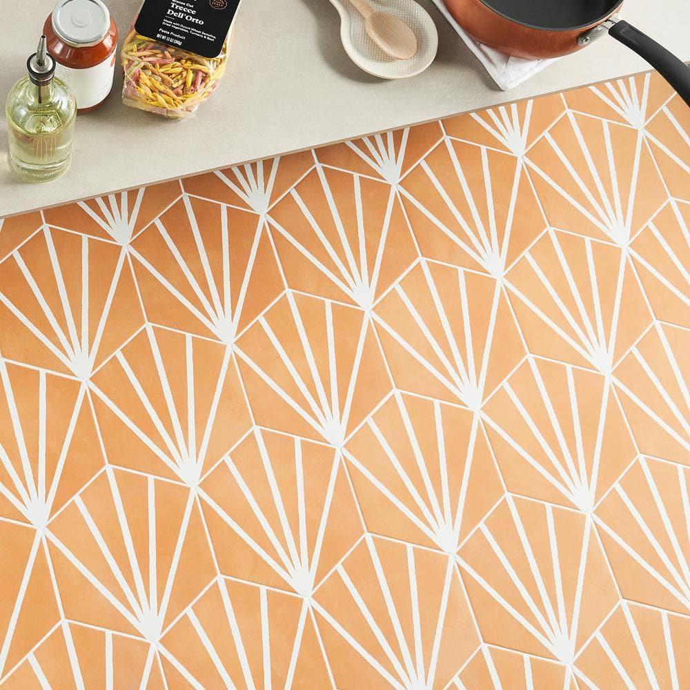 GeoHex Deco 8" Hexagon Matte Porcelain Floor and Wall Tile (9.03 Sq. Ft. / Case)