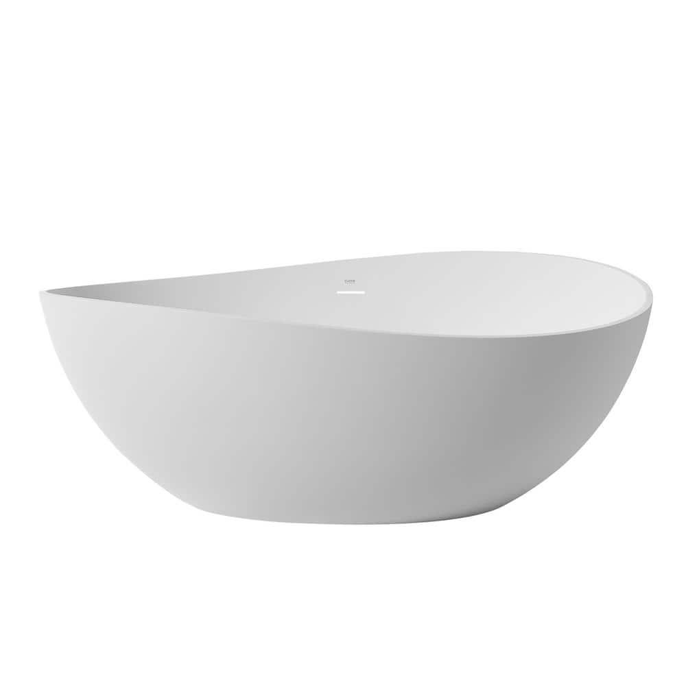 Vanity Art 63" x 37" Freestanding Soaking Stone Bathtub VA6918-ML