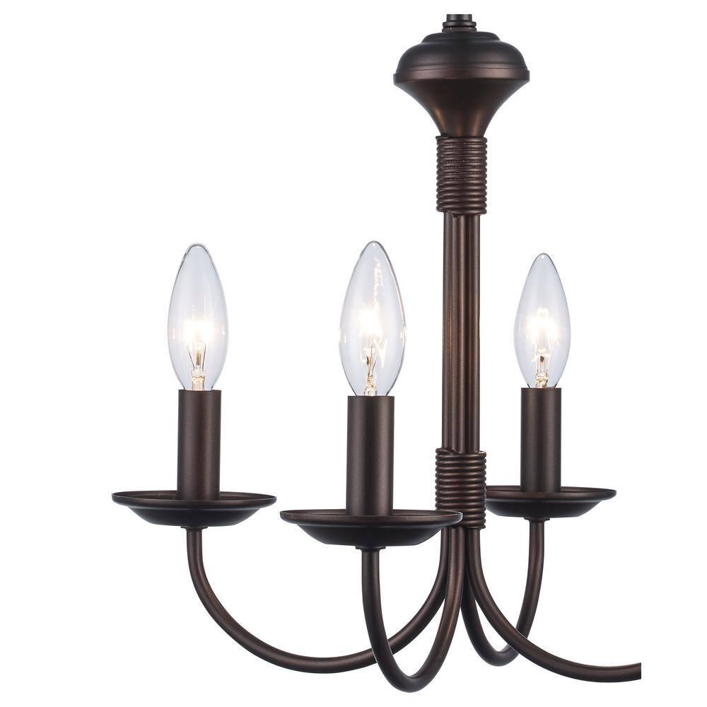 Lucid Lighting 4 -Light Oil-rubbed Bronze Transitional For Use in Bedrooms, Dining Rooms, Foyers, Kitchens, Living Rooms Chandelier