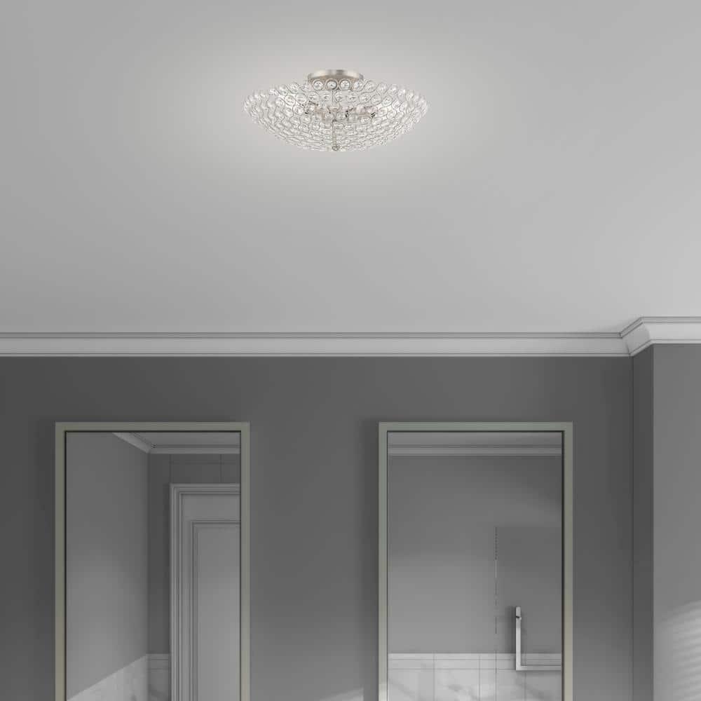 Livex Lighting Cassandra 3 - Light Flush Mount in  Brushed Nickel