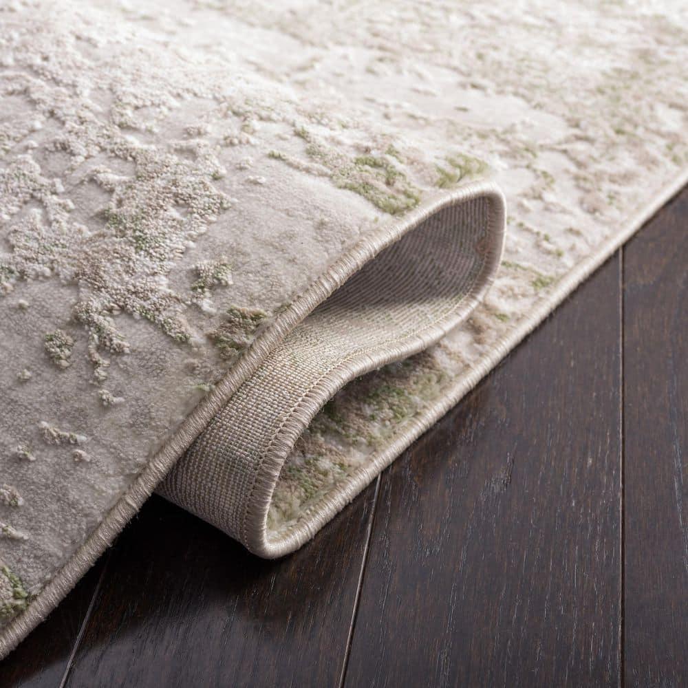Meadow 500 MDW585 Power Loomed Indoor Area Rug - Beige/Sage - 9'x12' - Safavieh