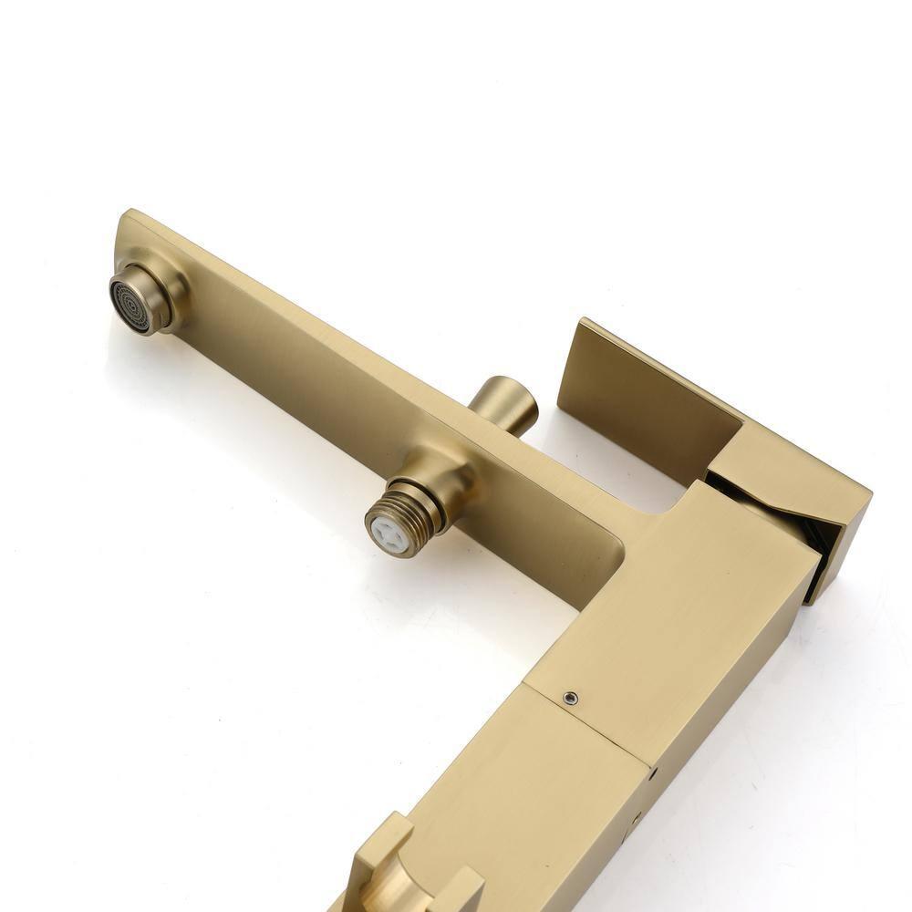 mondawe Single Handle Floor Mounted Freestanding Tub Filler with Diverter MDLT0055-BG