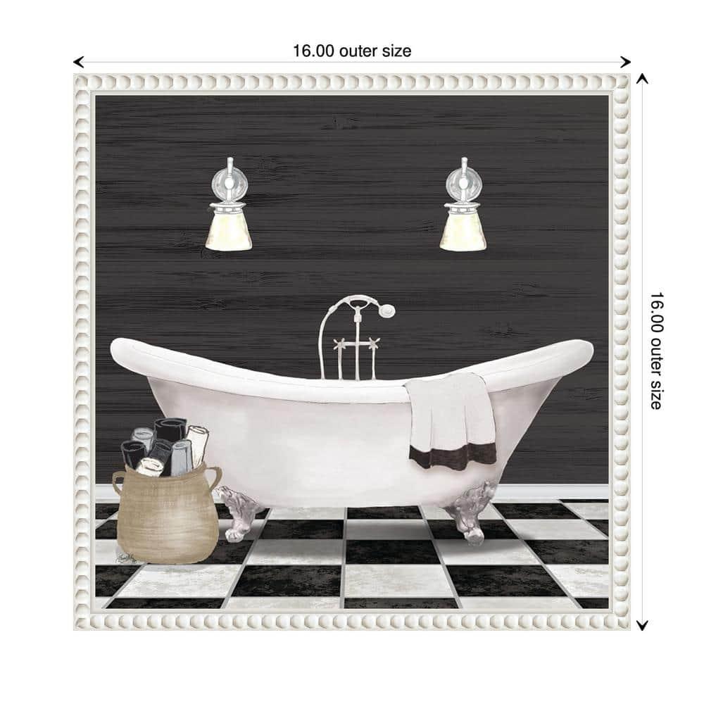 Amanti Art Modern Bathroom I by Elizabeth Medley Canvas Wall Art Print Framed 16 x 16-in.