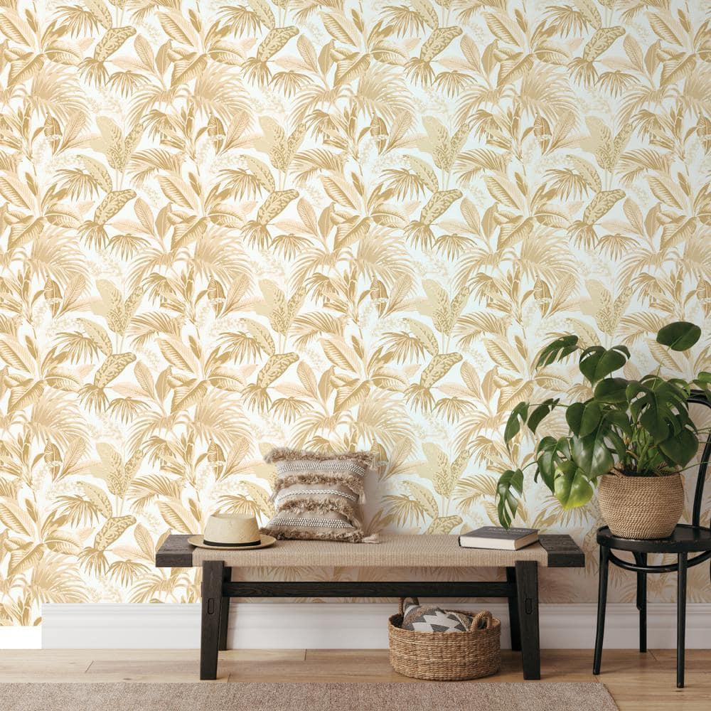 Tempaper & Co.® Havana Palm Removable Peel and Stick Wallpaper, Robins Egg, 28 sq. ft.: Vinyl Botanical Leaf Design, Self-Adhesive