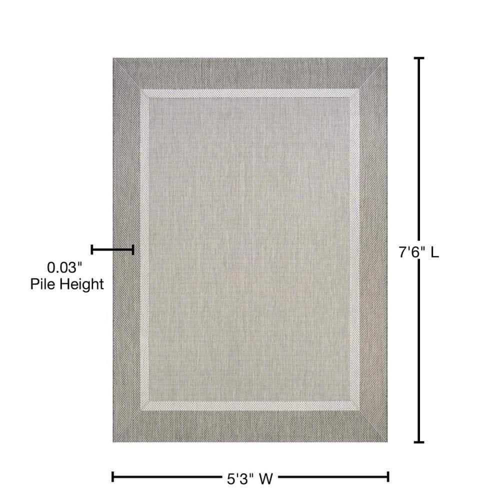 Couristan Saniya Flatwoven Champagne Taupe Indoor Outdoor Area Rug