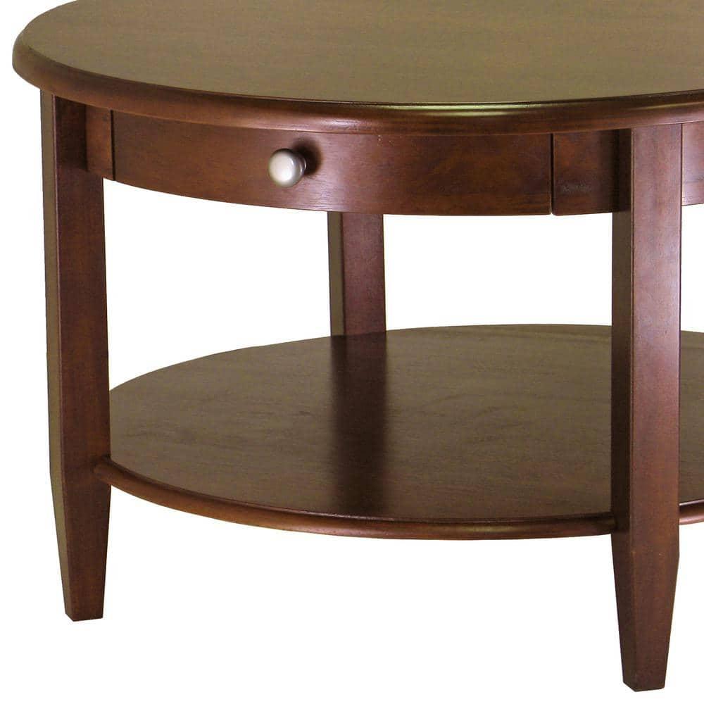 Winsome Wood Concord Round Coffee Table, Walnut Finish