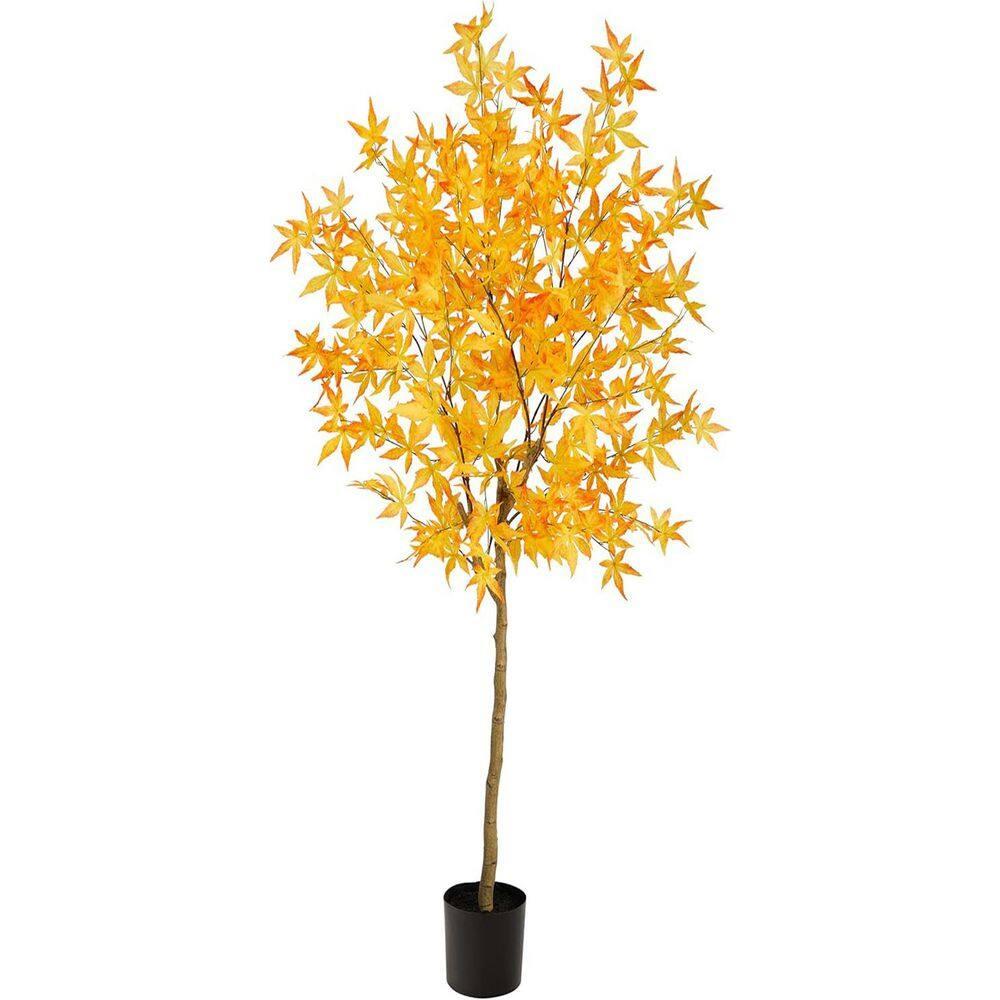 Nearly Natural 5-ft Autumn Maple Artificial Fall Tree