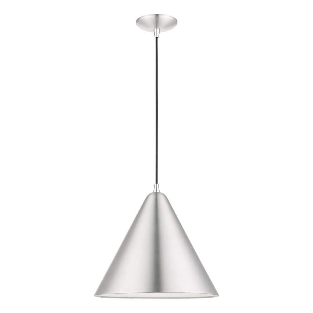Livex Lighting Dulce 1 - Light Pendant in  Brushed Aluminum/Polished Chrome