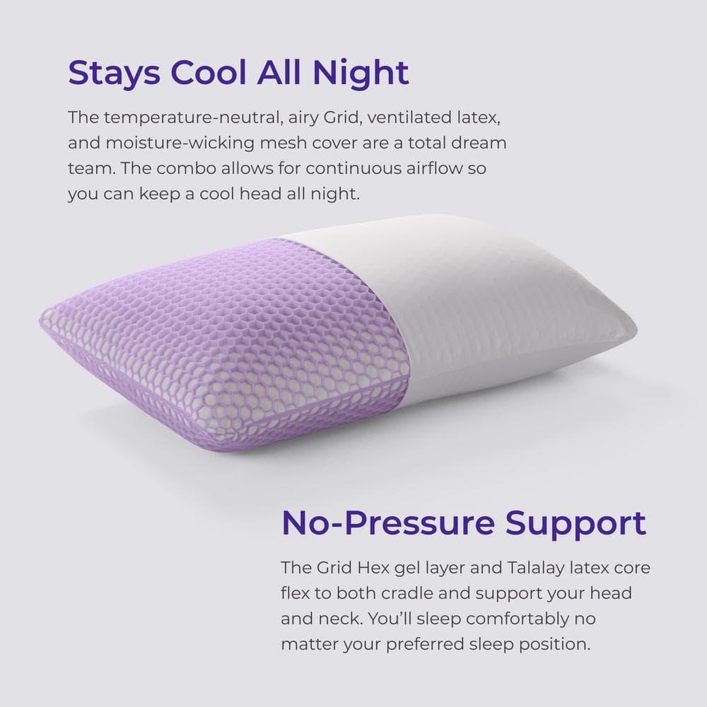 Purple Harmony Medium Standard Bed Pillow - Hypoallergenic