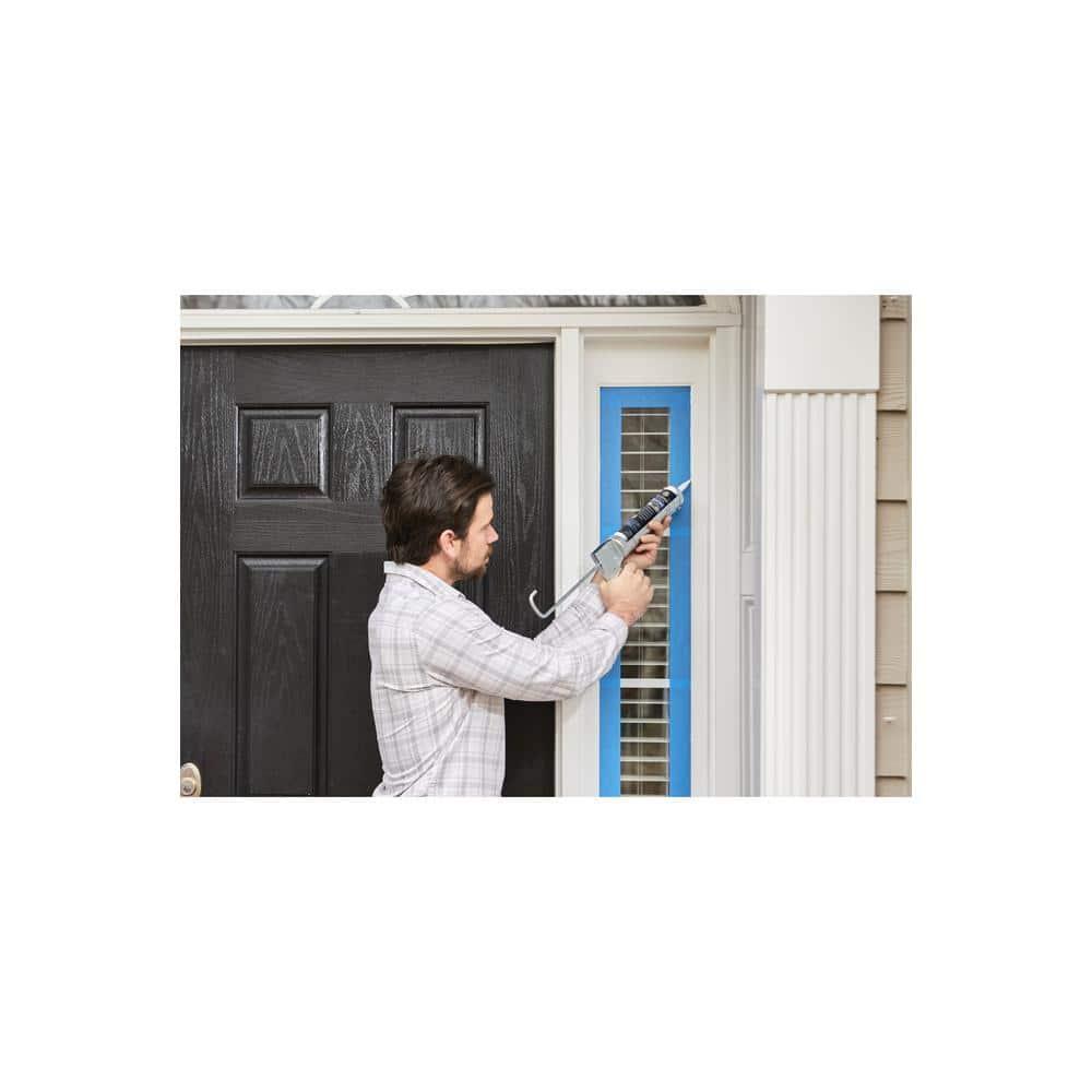 GE Supreme Silicone Window & Door Sealant, Pack of 1, Clear 10.1 fl oz Cartridge