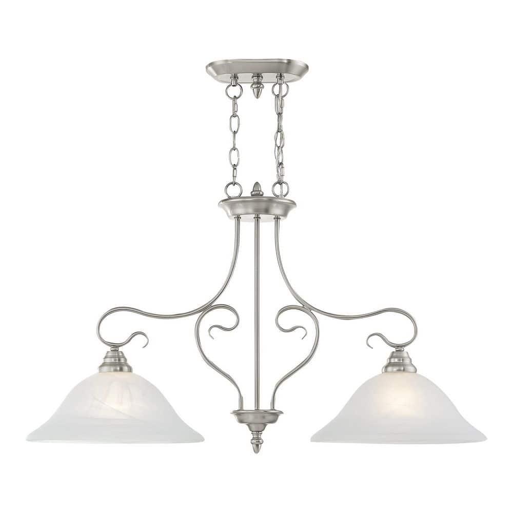 Livex Lighting Coronado 2 - Light Island Pendant Light in  Brushed Nickel