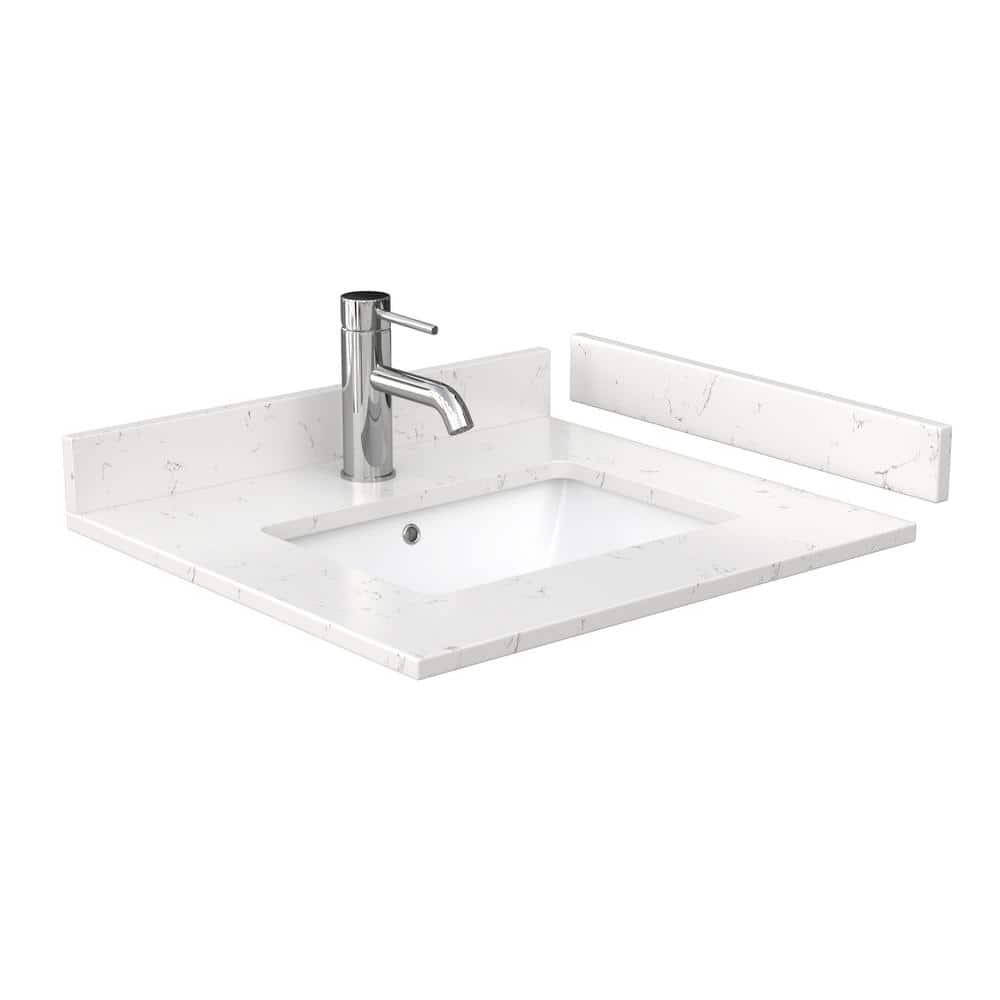 Wyndham Collection Beckett 24" Freestanding Single Bathroom Vanity with Cultured Marble Top