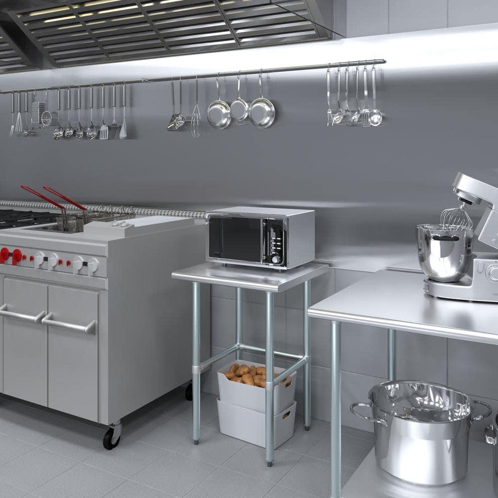 Amgood Stainless Steel Open Base Work Table