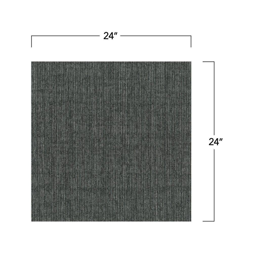 Mohawk Basics 24" x 24" Carpet Tile Sample with EnviroStrand™ PET Fiber in Charcoal (1 piece)