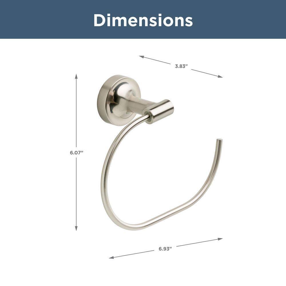Voisin Brushed Nickel Wall Mounted Towel Ring