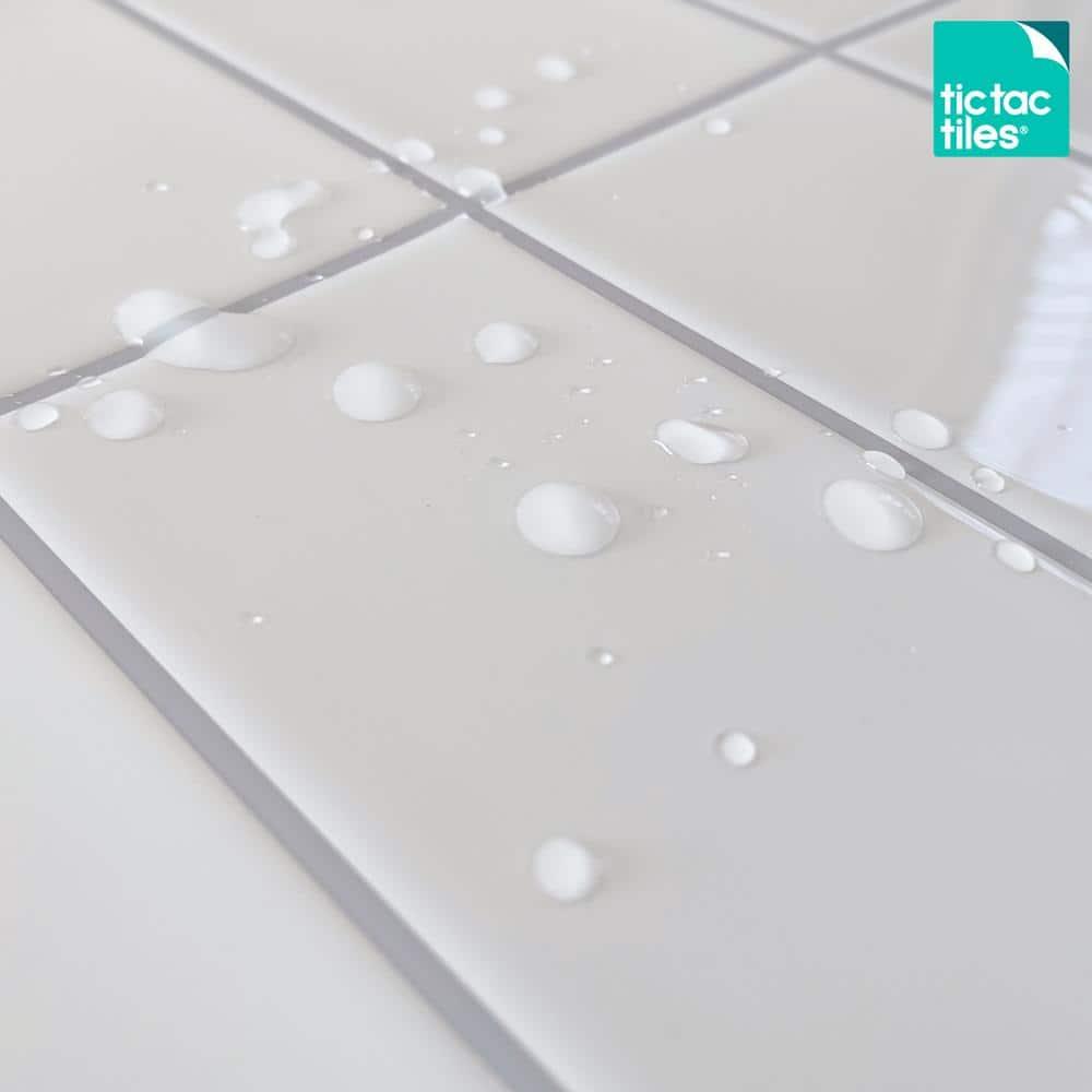 Tic Tac Tiles 12" x 12" PVC Peel and Stick Subway Tile