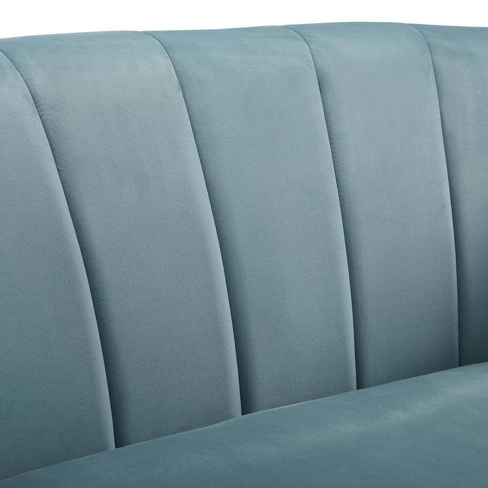 Modway Prospect Channel Tufted Performance Velvet Armchair - Light Blue