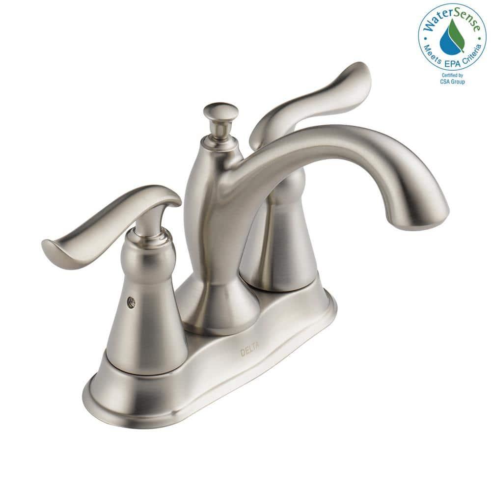 Linden Centerset Bathroom Faucet with Drain Assembly, 2-handle Bathroom Sink Faucet