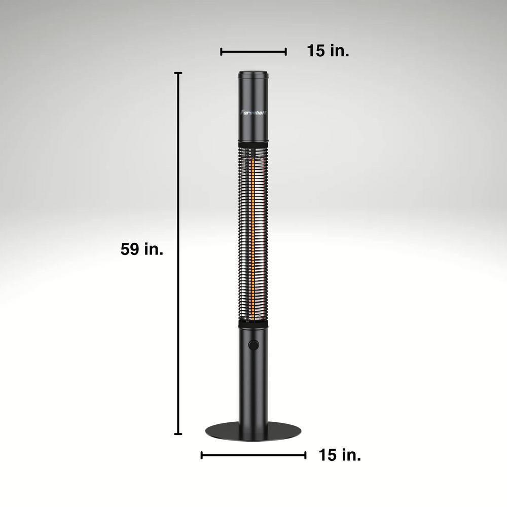 59" 1500 Watt Electric Standing Patio Heater