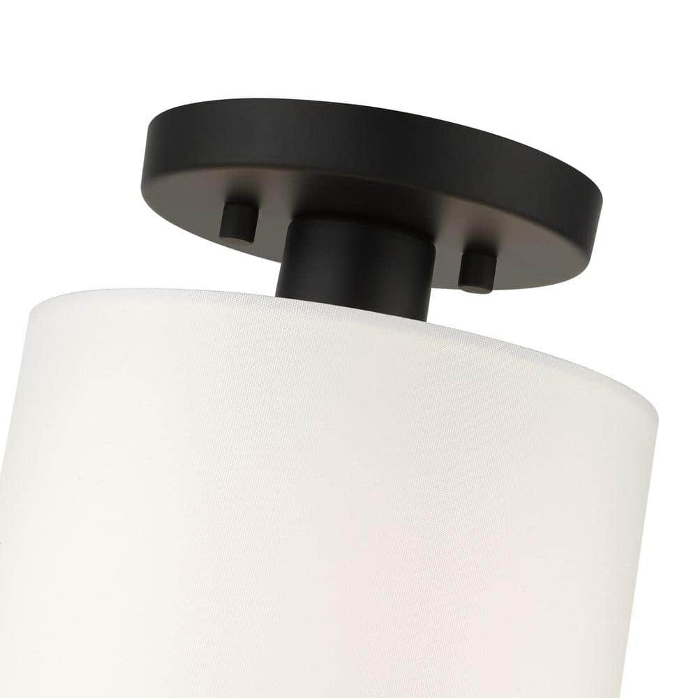 Livex Lighting Meridian 1 - Light Semi-Flush Mount in  Black