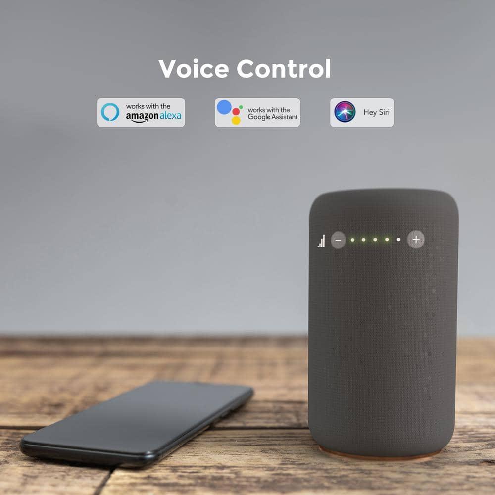 48" 5 Blade White Wifi Ceiling Fan with Light and Remote for Smart Home