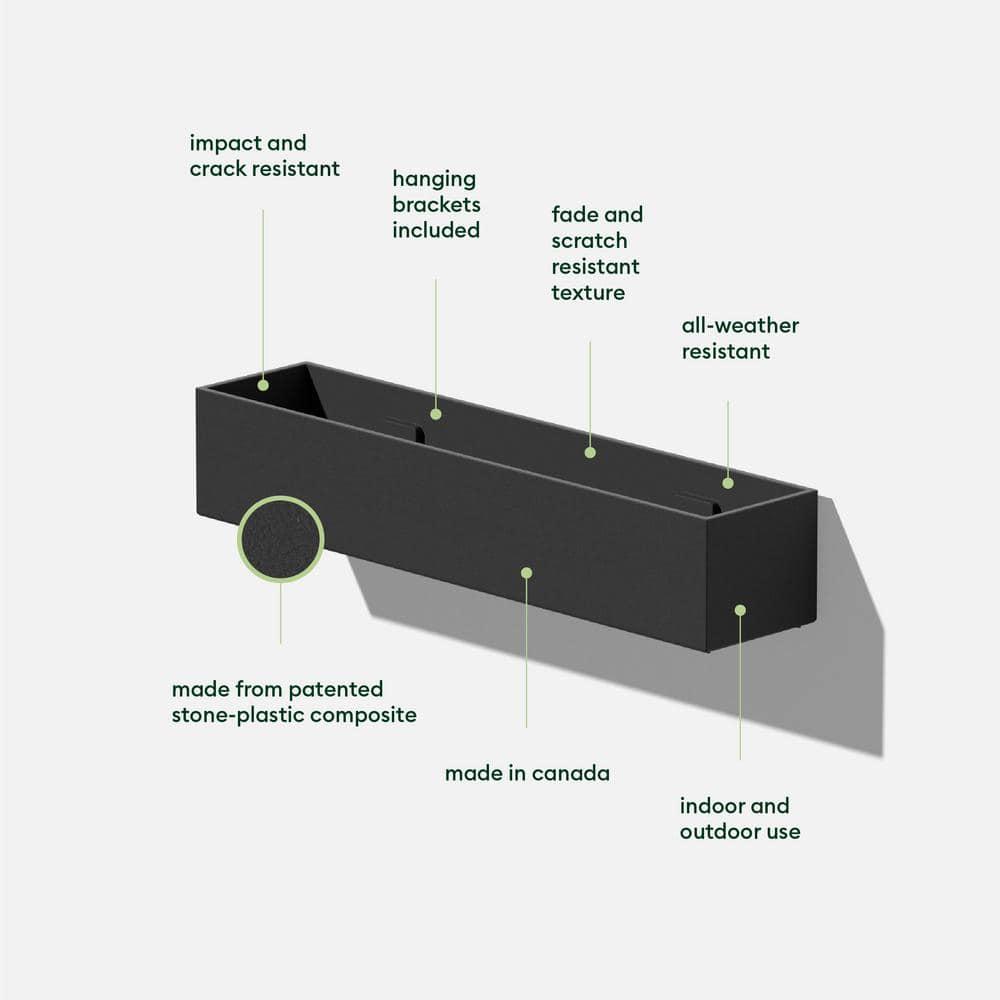 Geo Series Plastic Trough Hanging Planter