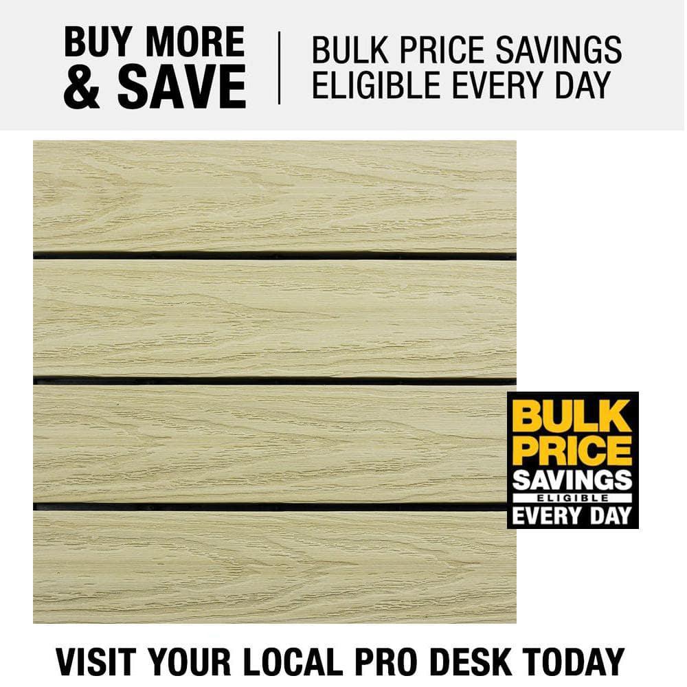 UltraShield Naturale Composite 12" x 12" Interlocking Deck Tile