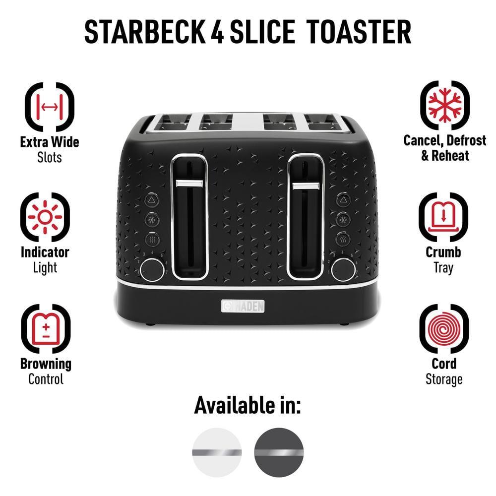 HADEN Starbeck Black 4-Slice Toaster