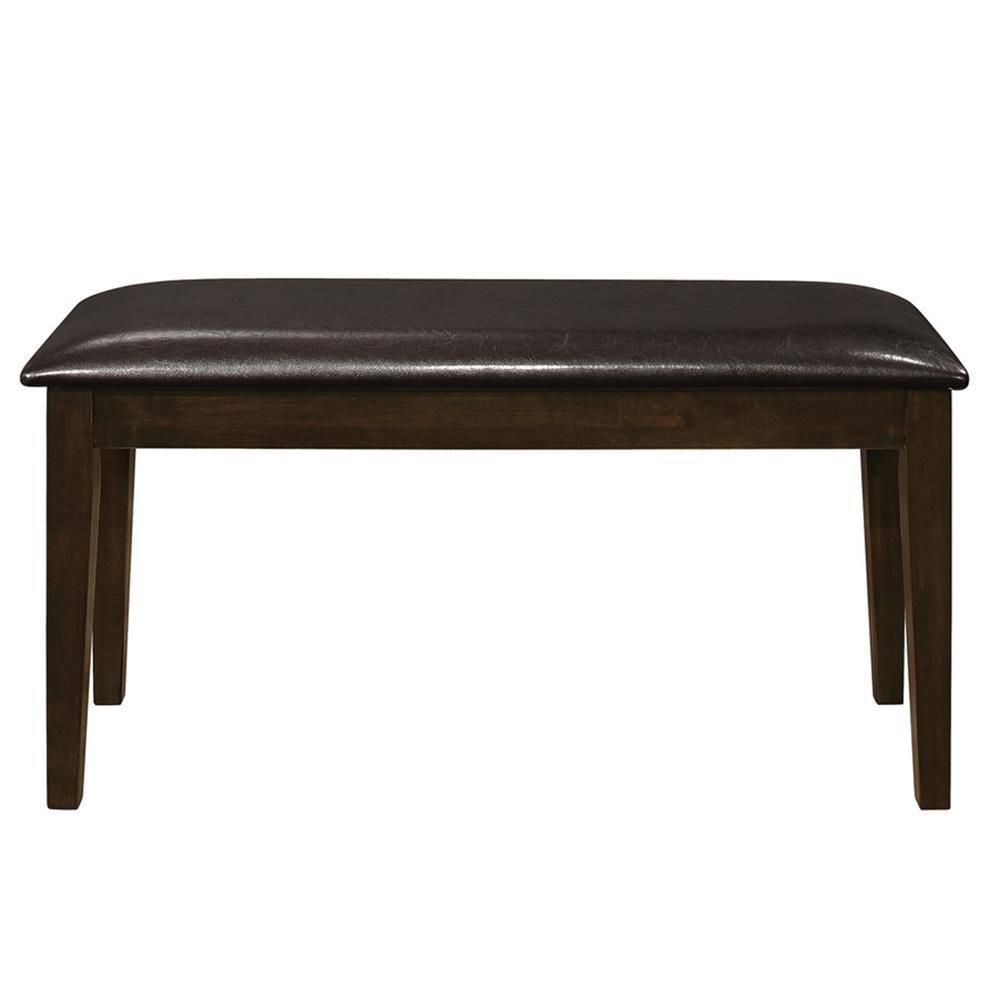 Monarch Specialties Guillen 5-piece Dining Set with Bench Cappuccino and Dark Brown