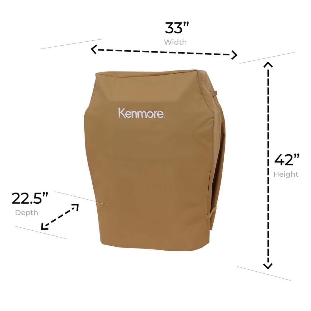 Kenmore Kenmore Grill Cover - 33-Inch Wide Cover Fits 2- and 3-Burner Gas Grills with Foldable Side Shelves