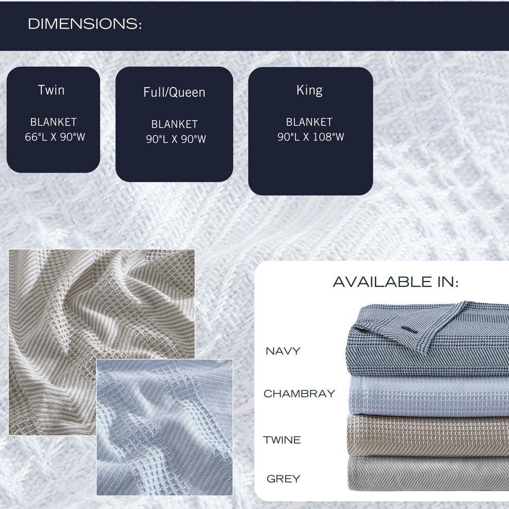 Nautica Nautica Chevron Stripe Cotton Blanket