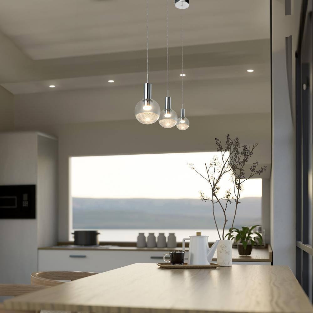 Sienna 5-in Integrated LED Height Adjustable ETL Certified Pendant Light with Globe Shade