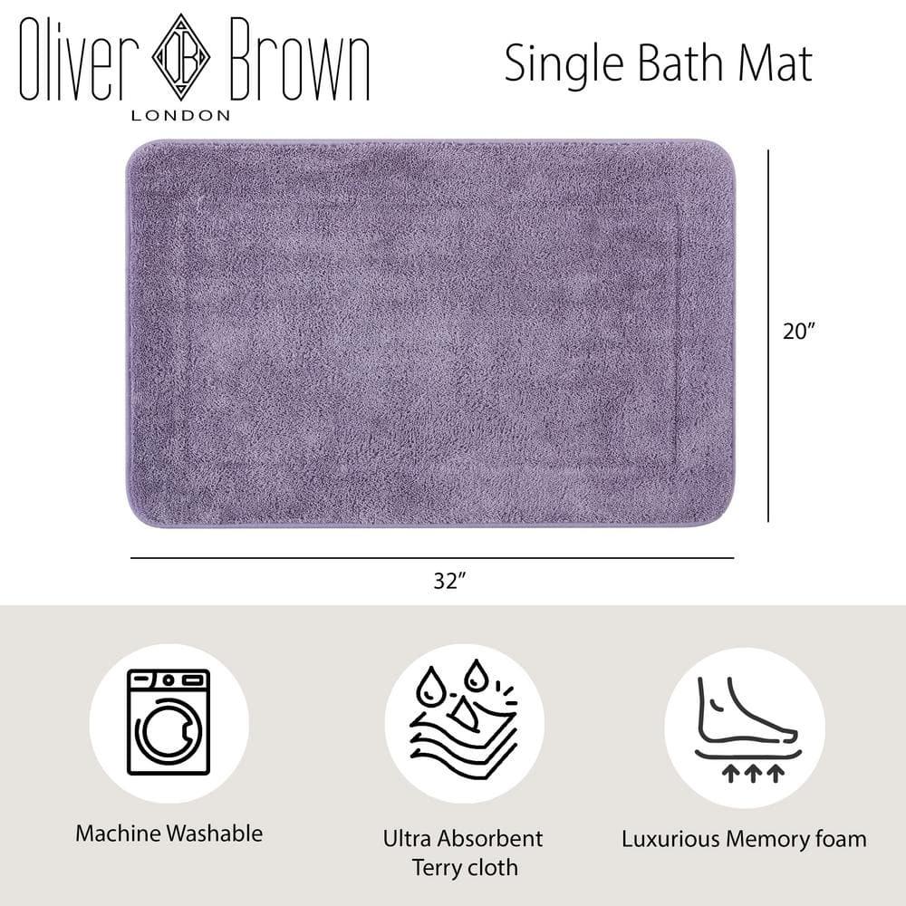 Wisteria Purple 20" x 32" Microfiber Memory Foam Bath Mat