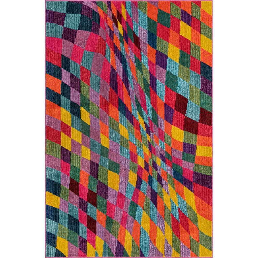 Unique Loom Estrella Collection Area Rug - Horta (5' 1" x 8' Rectangle Multi/Blue)