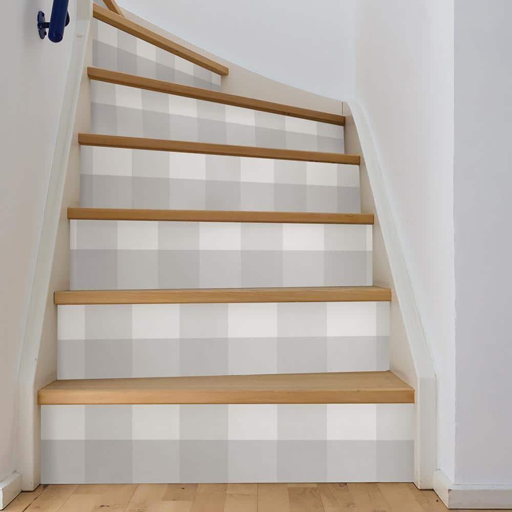 NuWallpaper Farmhouse Plaid Peel & Stick Wallpaper: Removable Vinyl, Self-Adhesive, Washable, Classic Gray Pattern, 30.75 Sq Ft Coverage